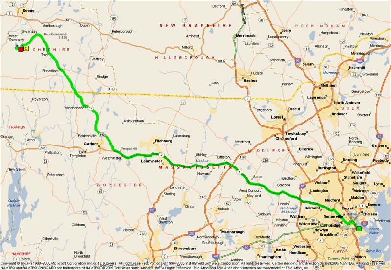 Map From Boston